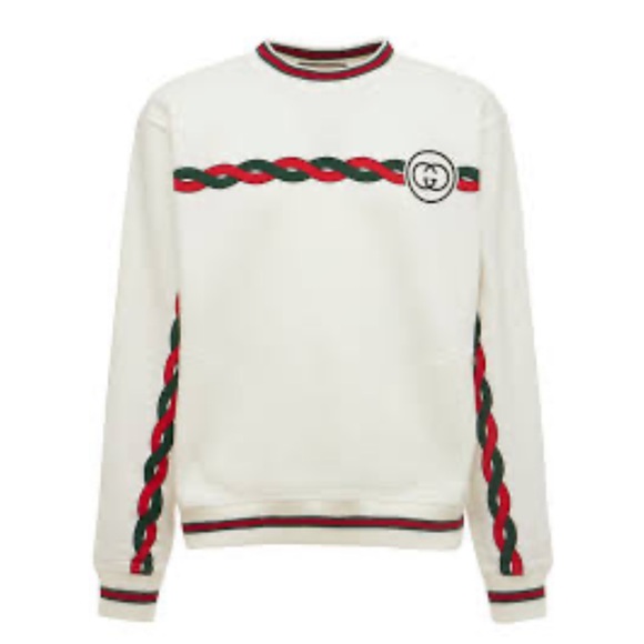 Gucci Other - Gucci GG Interlocking Crewneck Sweatshirt Men’s White Size X-Large XL Excellent